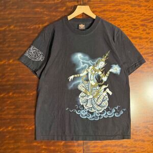 90s Rock Eagle Lightining Waves Tee L